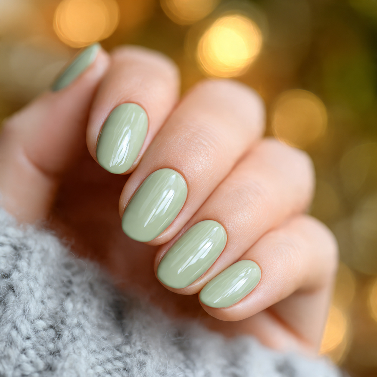 Sage Green Nails: 15 Fresh, Classy & Modern Styles 1 Short Sage Green Nails