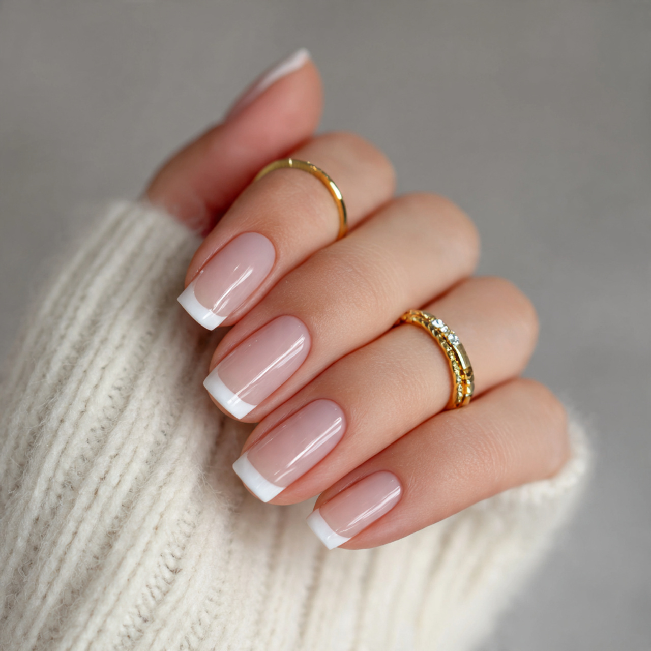 White French Tip Nails: 15 Chic Styles You Need Now 1 Short White French Tip Nails