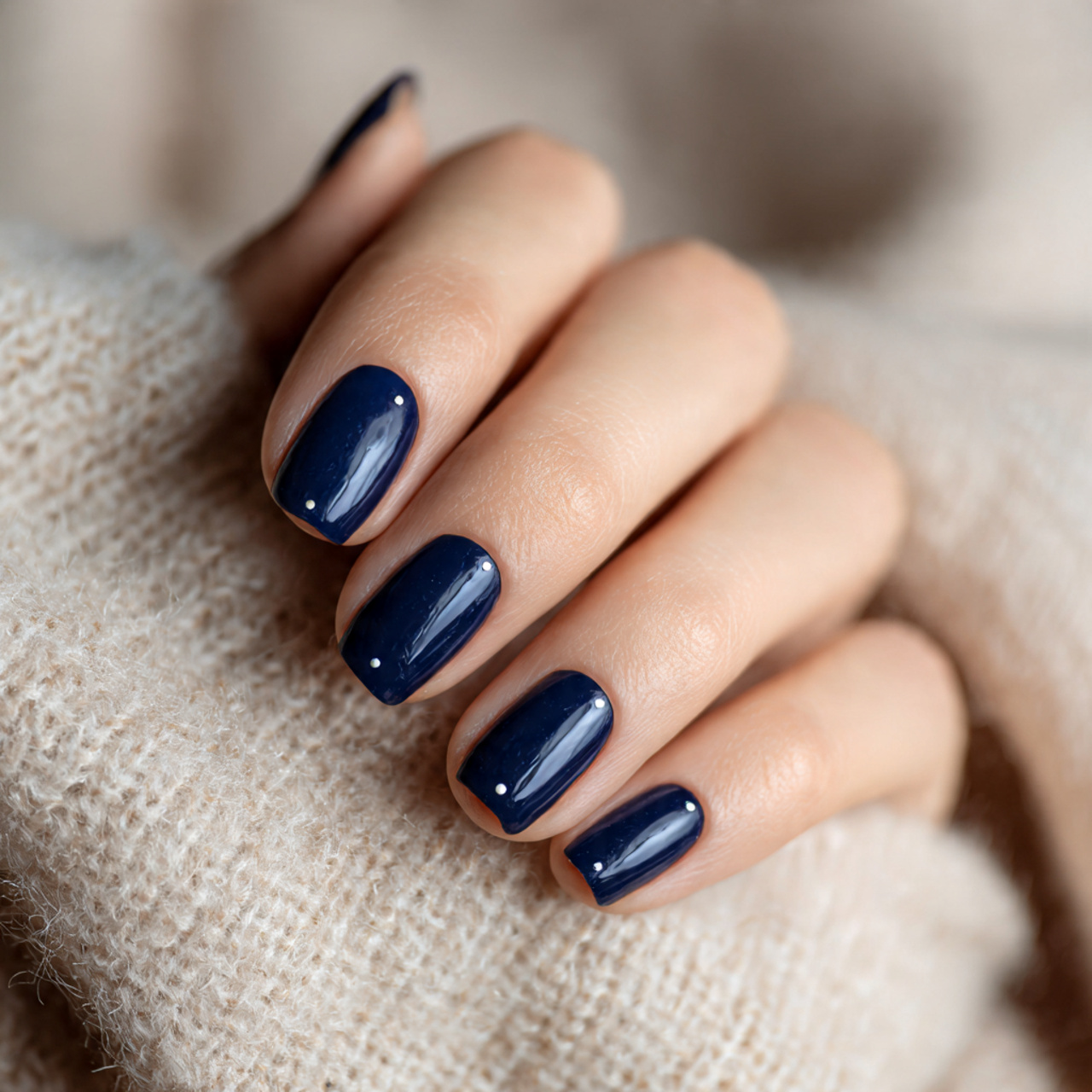 Navy Blue Nails: 18 Chic Designs You’ll Want to Try Now 2 Simple Navy Blue Nails Ideas