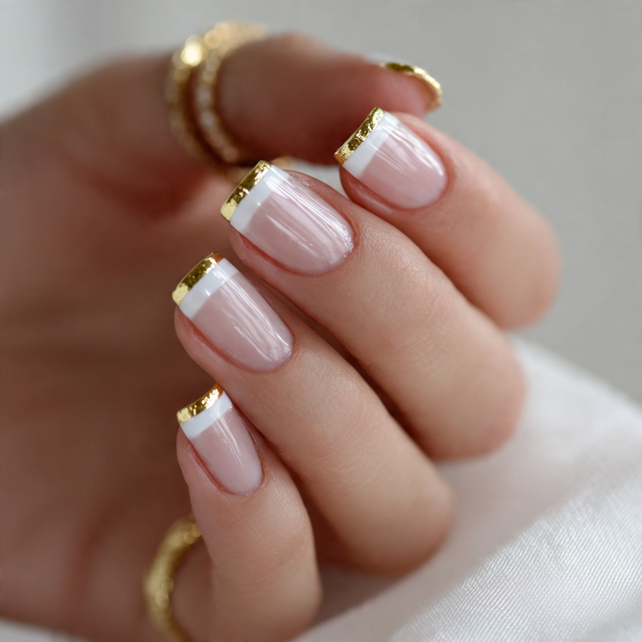 White and Gold Nails: 17 Chic Designs You’ll Love 6 White And Gold French Tip Nails