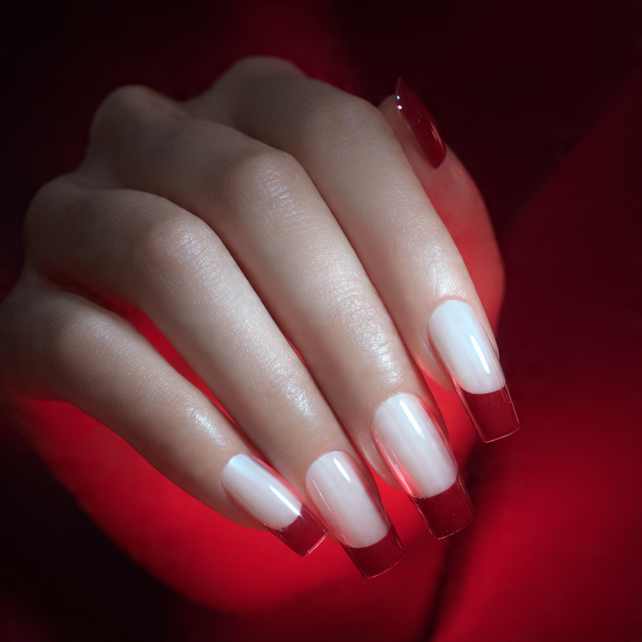 White and Red Gel Extensions