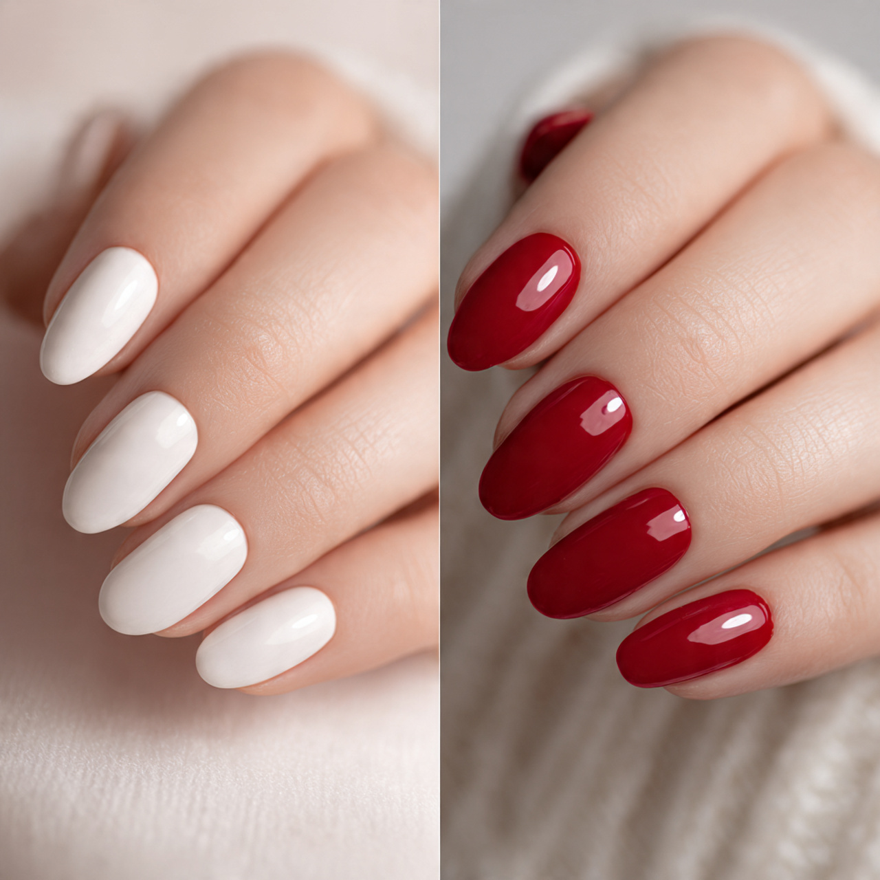 White and Red Matte vs Glossy