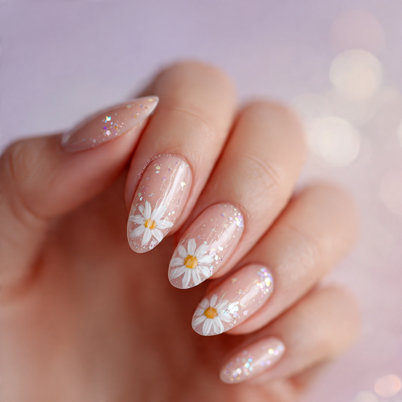 Floral Almond Nails Designs