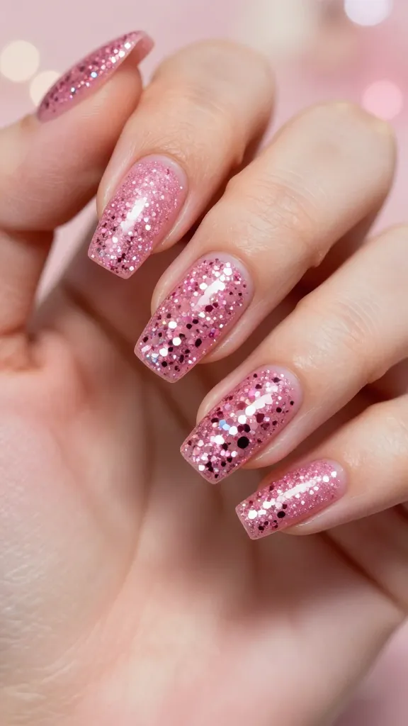 14 Pink Glitter Nails Ideas That Sparkle Like Crazy 15 image 15