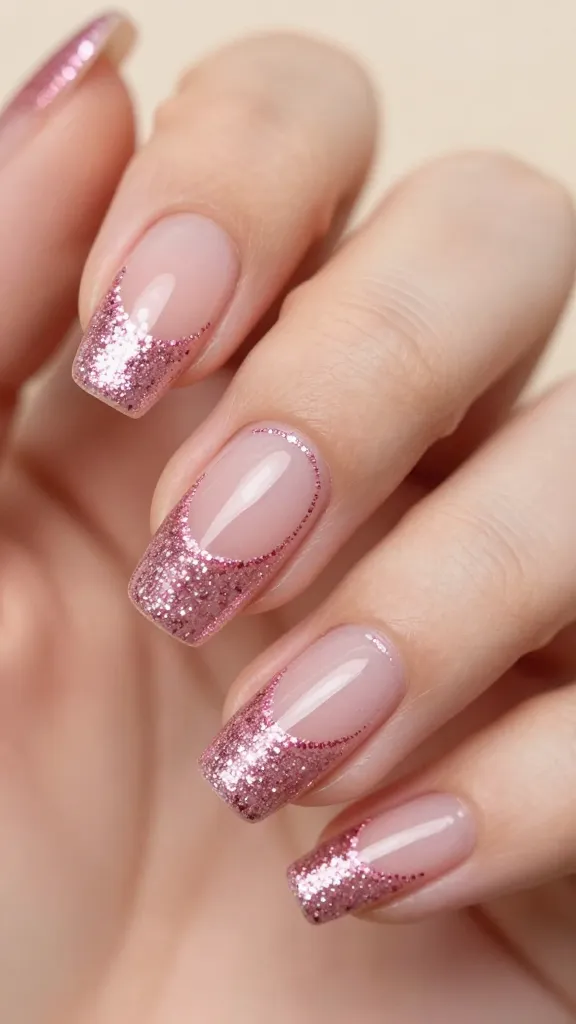 14 Pink Glitter Nails Ideas That Sparkle Like Crazy 8 image 8