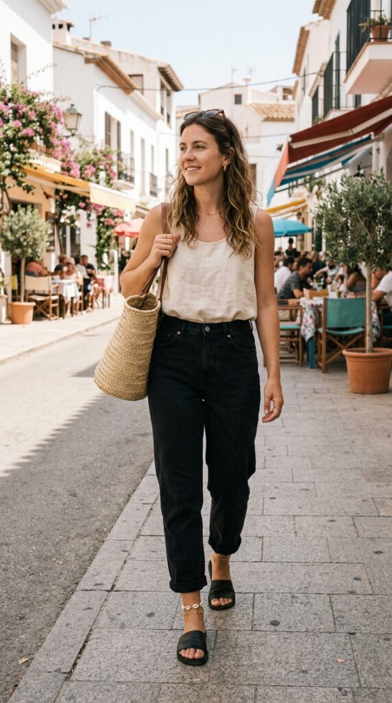 Minimal summer outfit black jeans